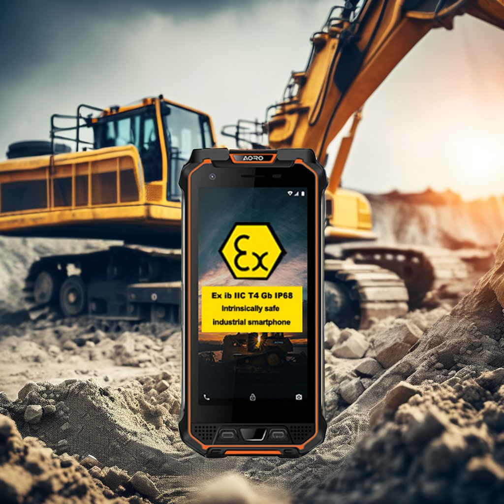 OEM 5.7" Cellphone Dual Sim Card VHF RFID Rugged Mobile Phone 4G LTE Rugged Smartphone Safety Ip68 Waterproof Atex EX Phones